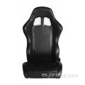 Asiento de carreras de cubo de coche deportivo negro de PVC de seguridad